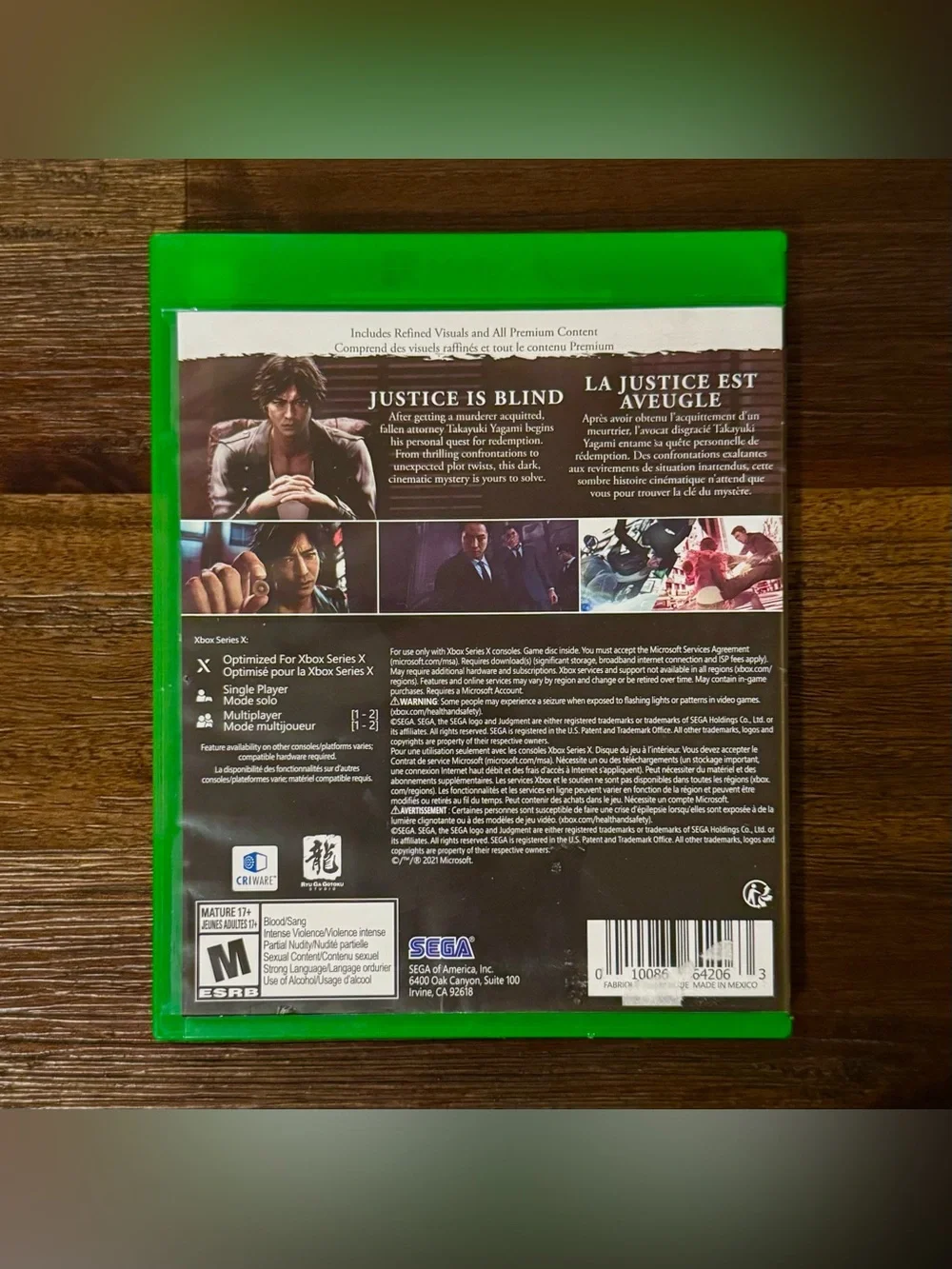 Judgement Xbox Series X Game CIB Yakuza Spinoff Dragon Detective Play Tested